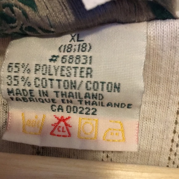 Vintage Cottagecore Neutral Floral Pointelle Tee Northern Reflections Size XL - Picture 4 of 8